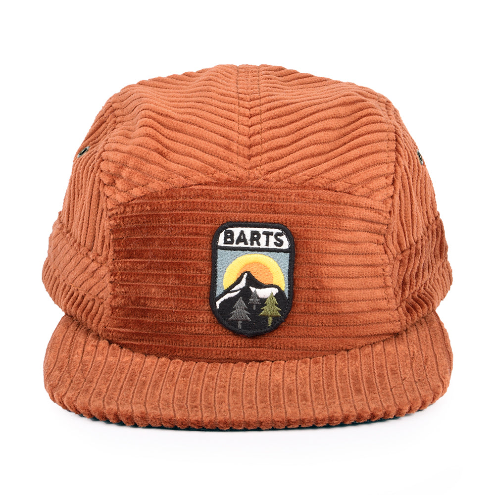 Gorra 5 paneles Nevad de pana de Barts - Rojo Óxido