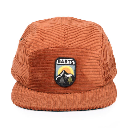Gorra 5 paneles Nevad de pana de Barts - Rojo Óxido