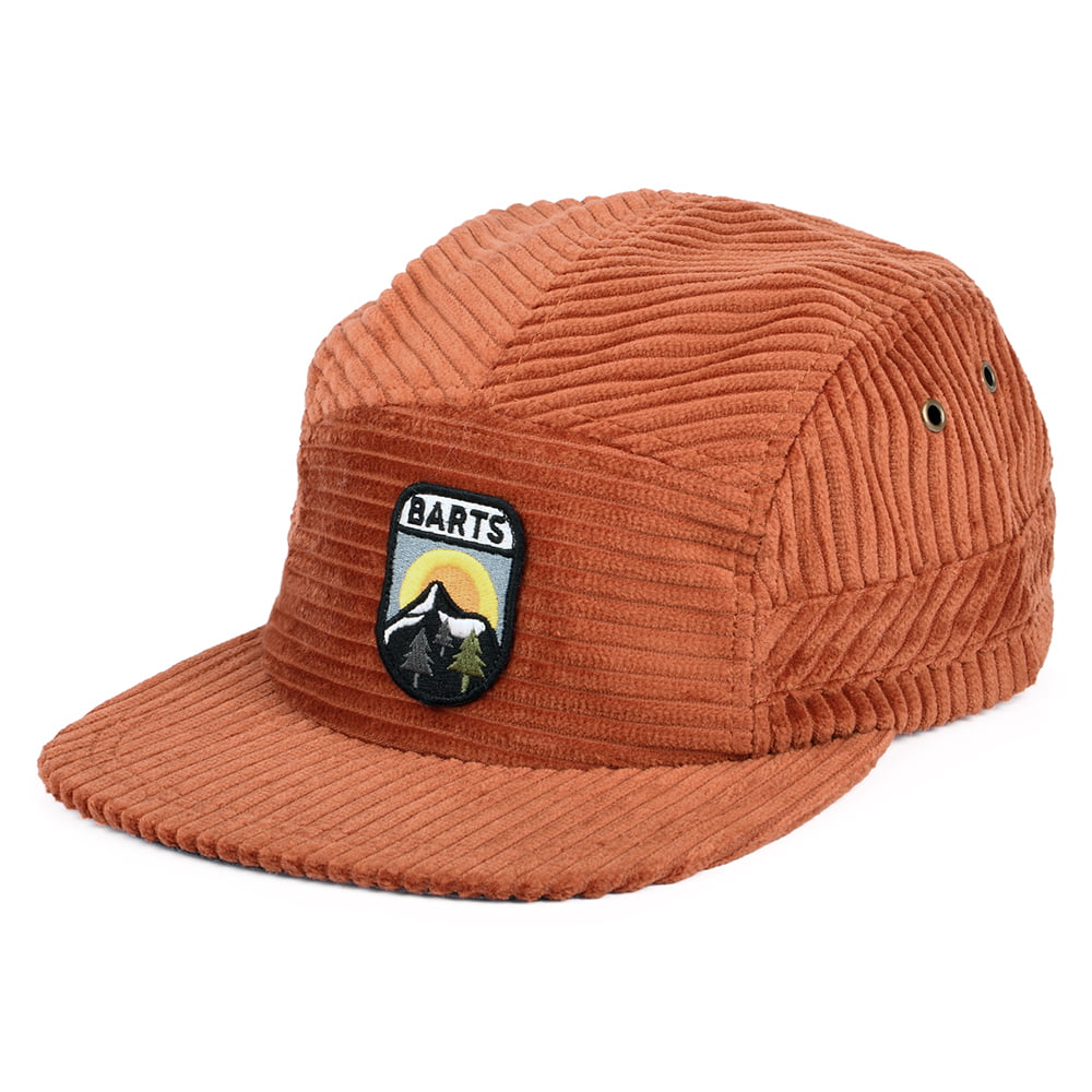 Gorra 5 paneles Nevad de pana de Barts - Rojo Óxido