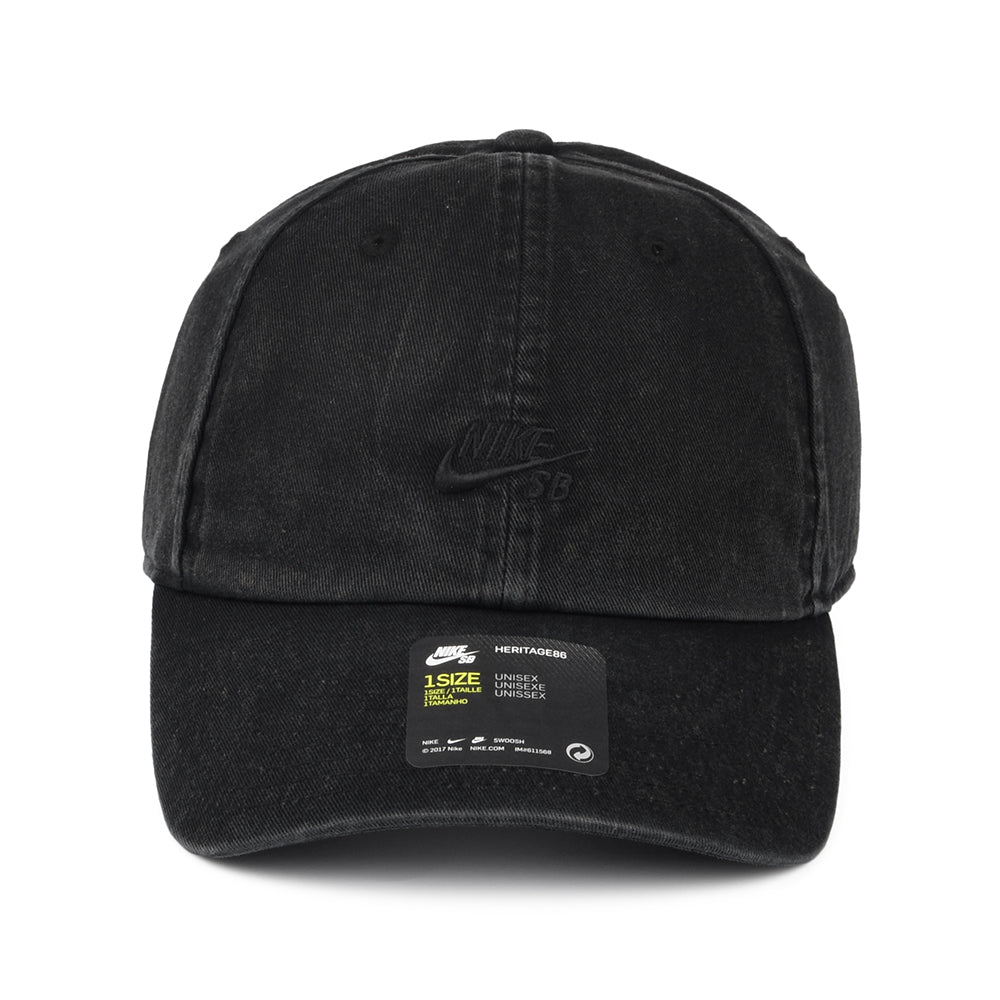 Gorra de béisbol H86 efecto lavado de Nike SB - Negro