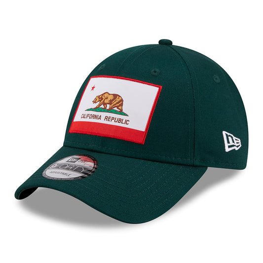 Gorra de béisbol 9FORTY US State California de New Era - Verde Oscuro