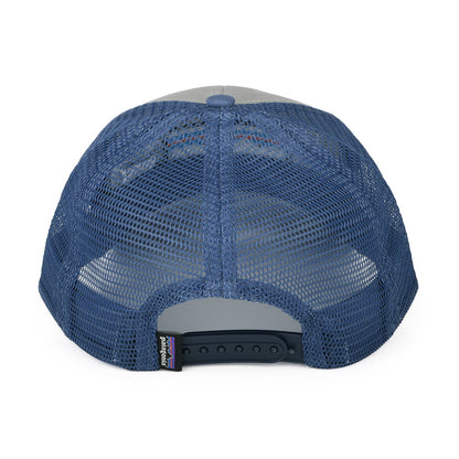 Gorra Trucker P-6 Logo LoPro de algodón orgánico de Patagonia - Gris-Azul