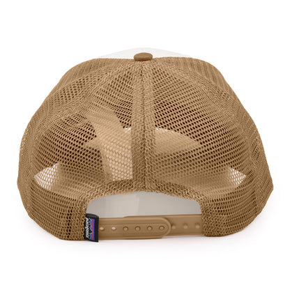 Gorra Trucker P-6 Logo LoPro de algodón orgánico de Patagonia - Blanco-Marrón