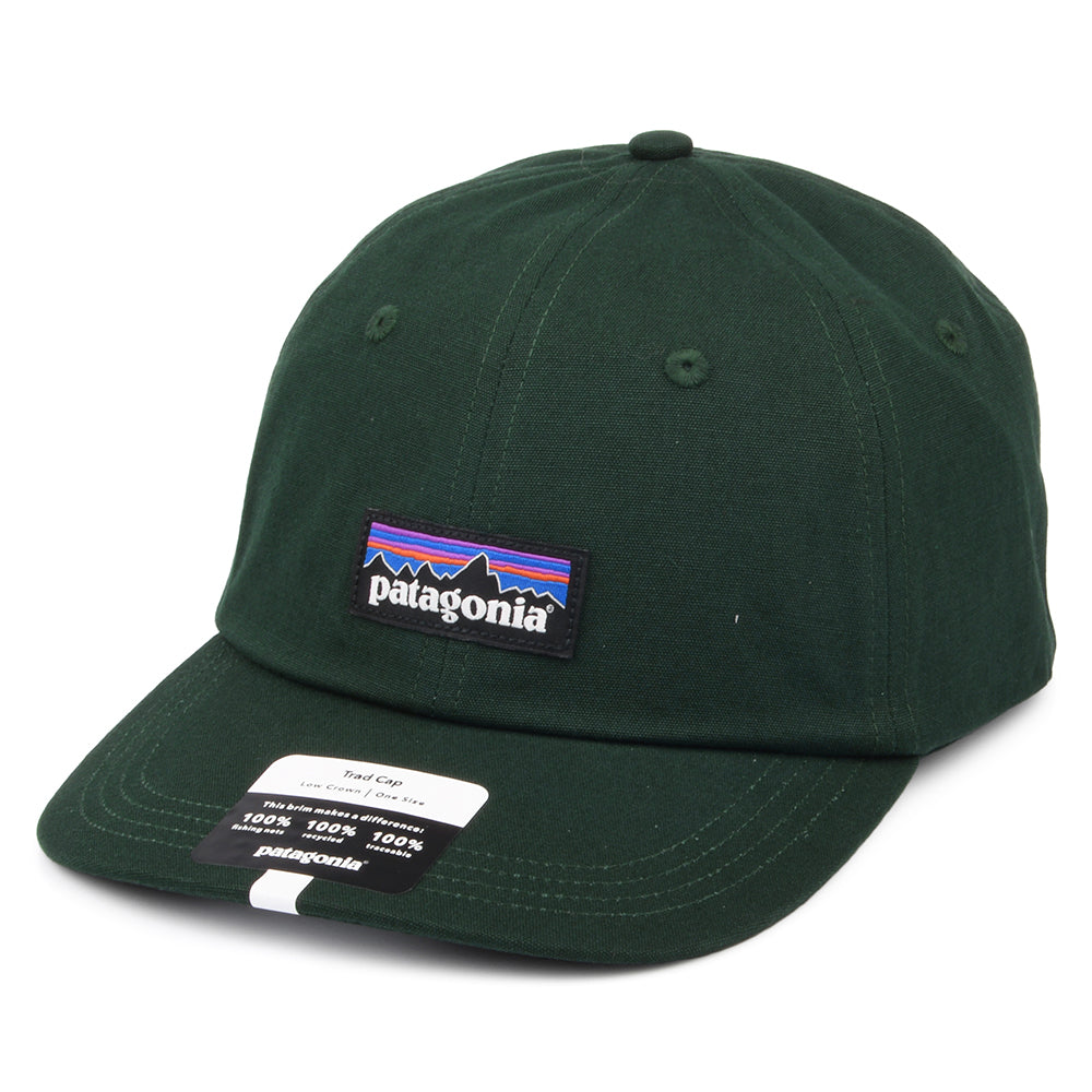 Gorra de béisbol P-6 Label de algodón orgánico de Patagonia - Verde Oscuro