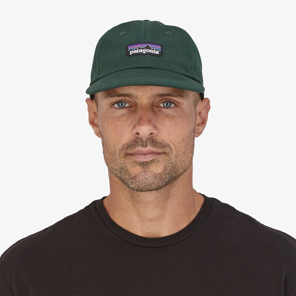 Gorra de béisbol P-6 Label de algodón orgánico de Patagonia - Verde Oscuro