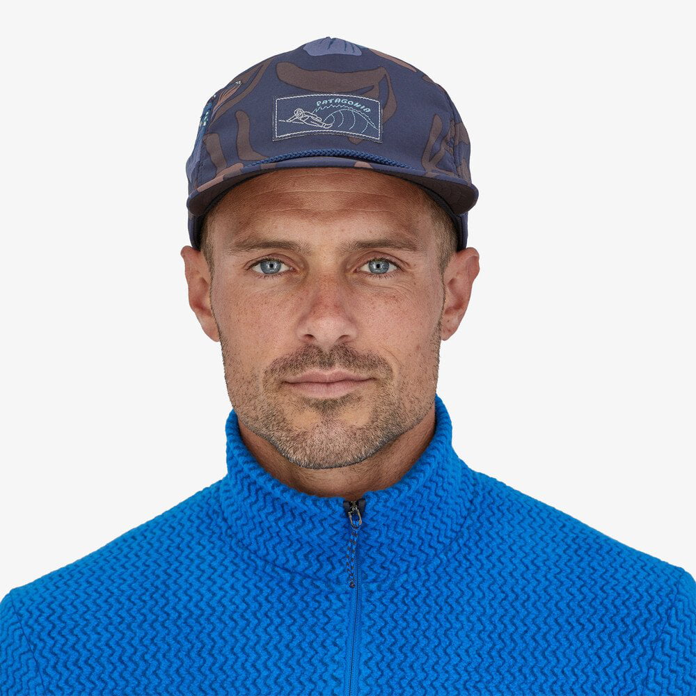 Gorra Strapback Snowfarer sin estructurar de reciclado de Patagonia - Azul Marino-Multi