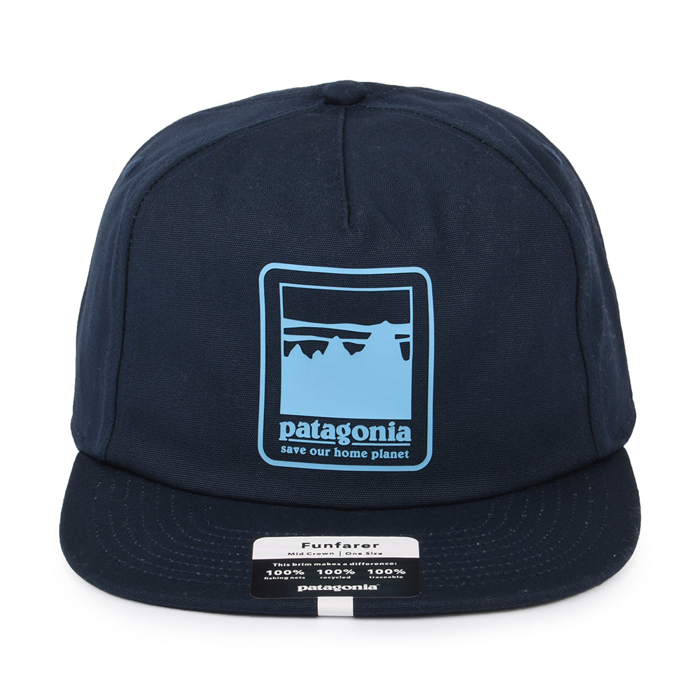 Gorra de béisbol Alpine Icon Funfarer de algodón orgánico de Patagonia - Azul Marino