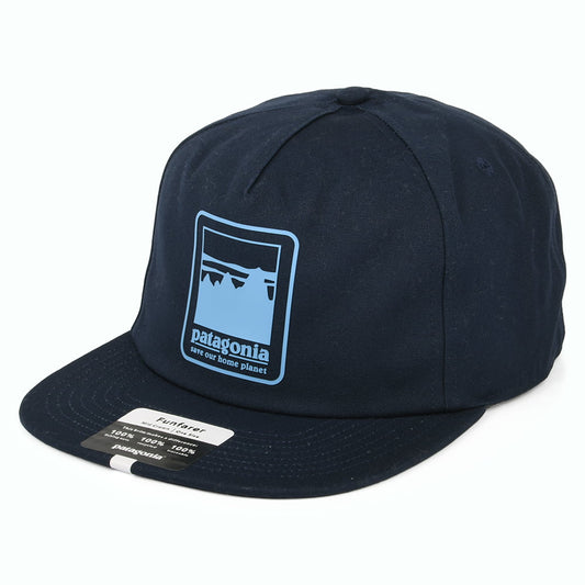 Gorra de béisbol Alpine Icon Funfarer de algodón orgánico de Patagonia - Azul Marino