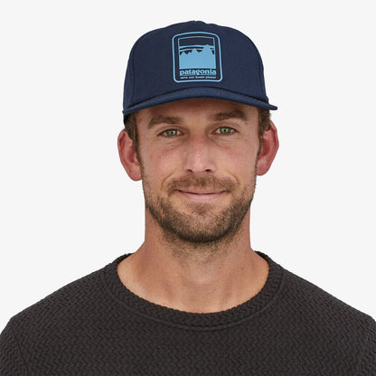 Gorra de béisbol Alpine Icon Funfarer de algodón orgánico de Patagonia - Azul Marino