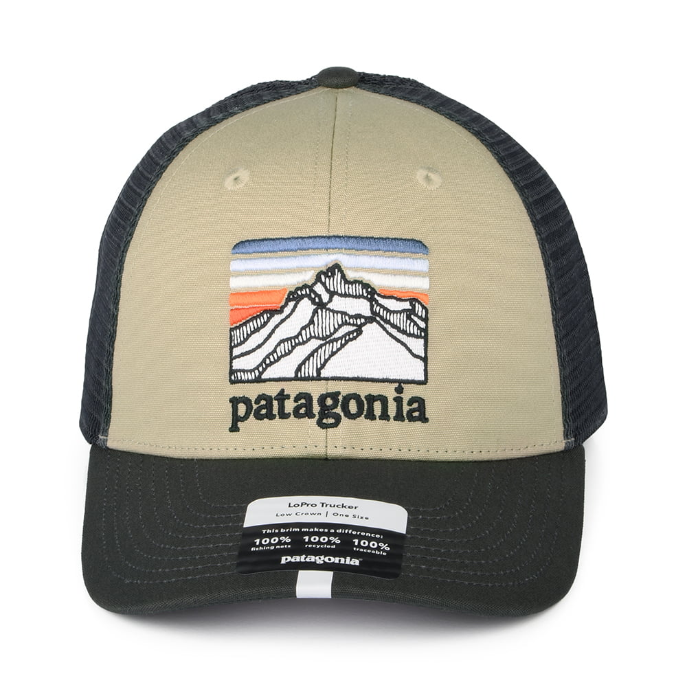 Gorra Trucker Line Logo Ridge LoPro de algodón orgánico de Patagonia - Kaki