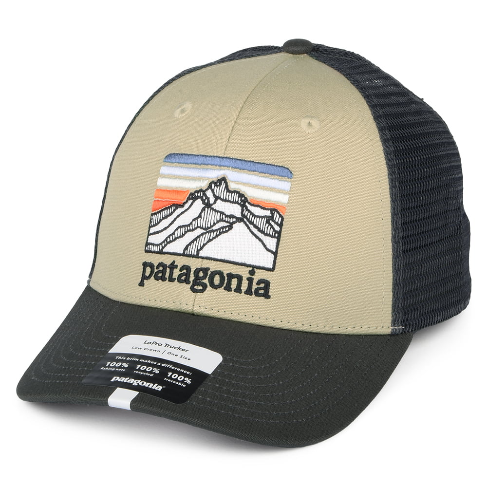 Gorra Trucker Line Logo Ridge LoPro de algodón orgánico de Patagonia - Kaki