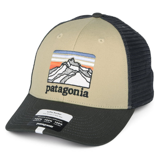 Gorra Trucker Line Logo Ridge LoPro de algodón orgánico de Patagonia - Kaki