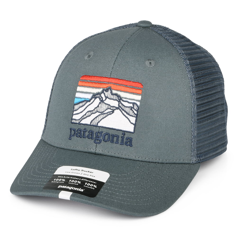Gorra Trucker Line Logo Ridge LoPro de algodón orgánico de Patagonia - Gris