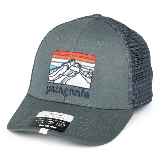 Gorra Trucker Line Logo Ridge LoPro de algodón orgánico de Patagonia - Gris