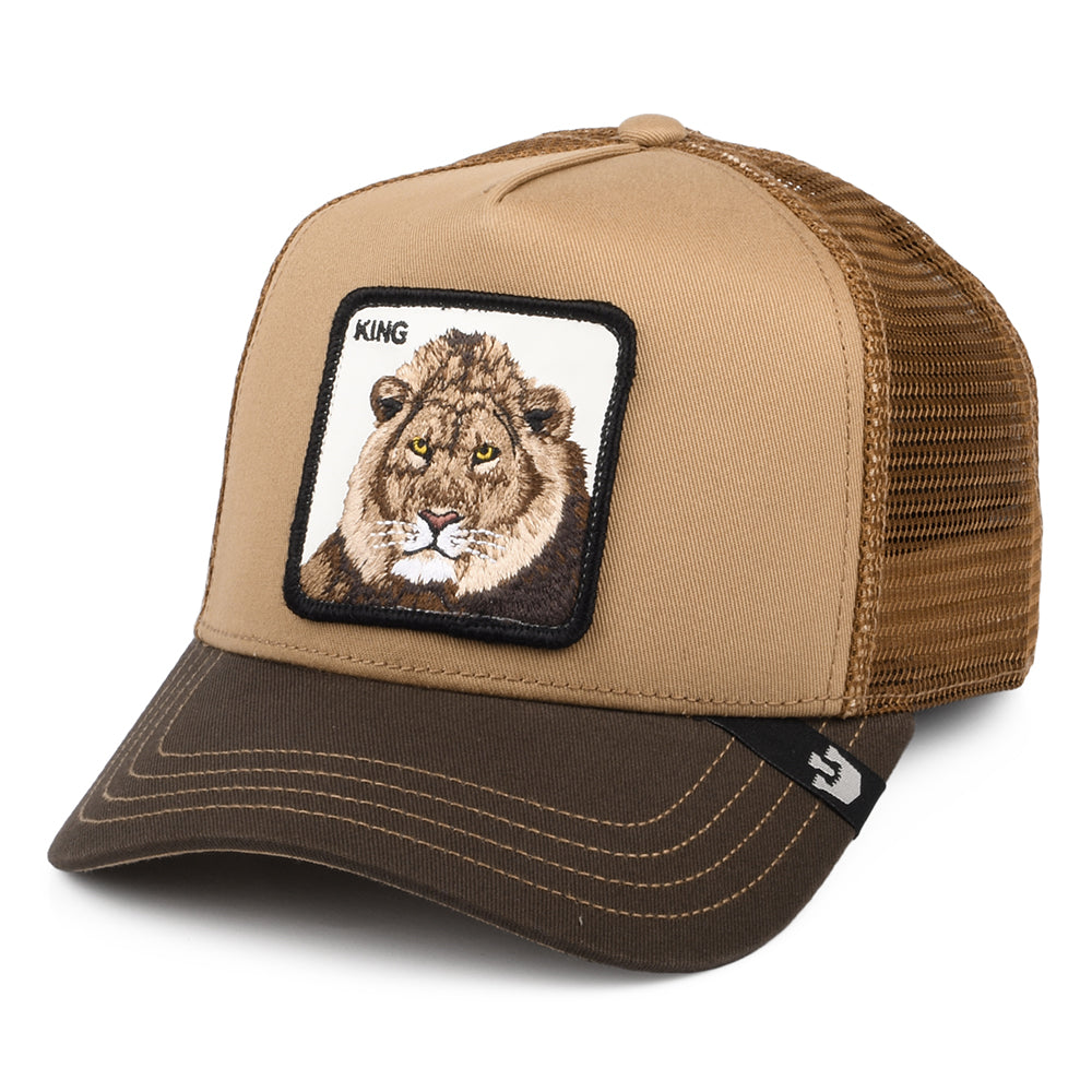 Gorra Trucker King Lion de Goorin - Marrón