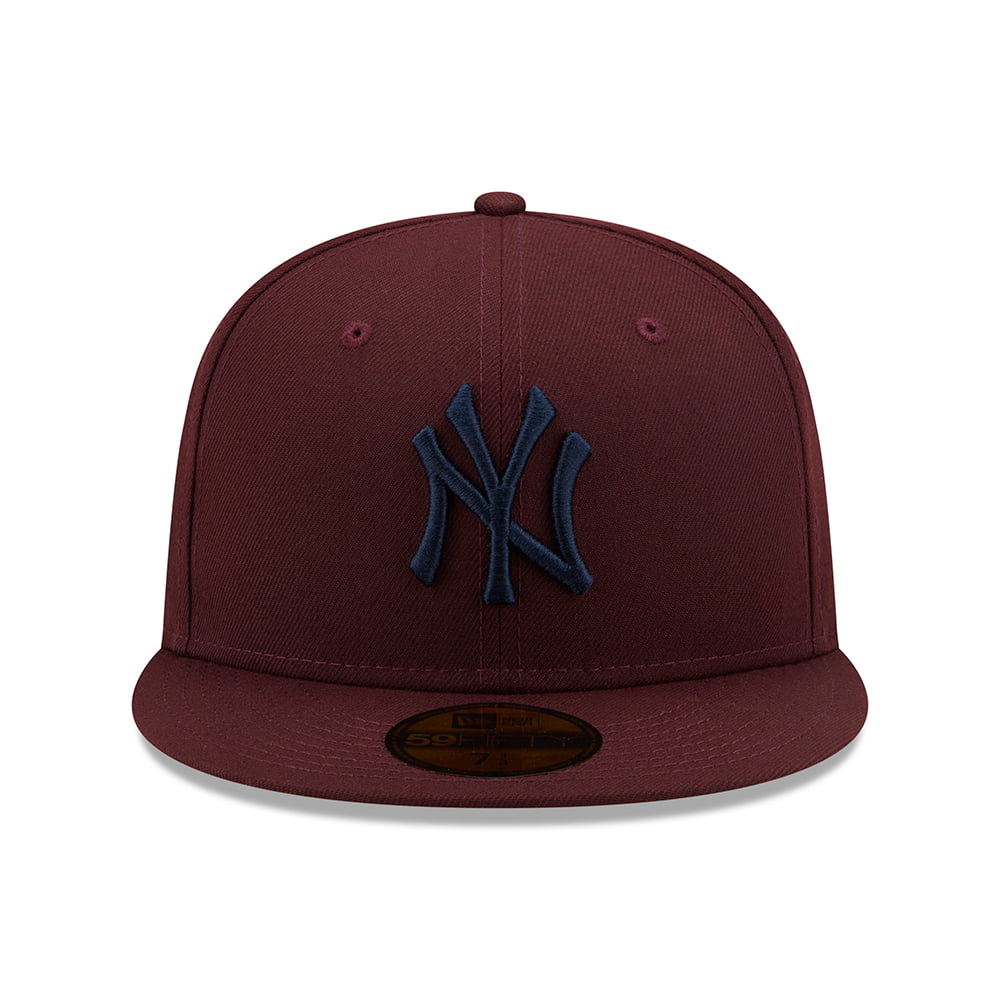 Gorra de béisbol 59FIFTY MLB League Essential I New York Yankees de New Era - Granate-Azul Marino