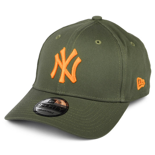 Gorra de béisbol 9FORTY MLB League Essential ll New York Yankees de New Era - Oliva-Naranja