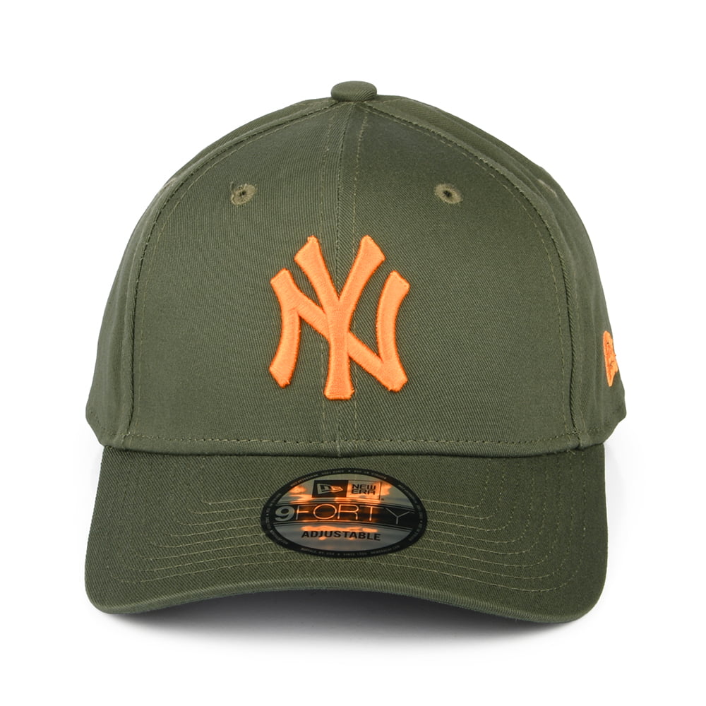 Gorra de béisbol 9FORTY MLB League Essential ll New York Yankees de New Era - Oliva-Naranja