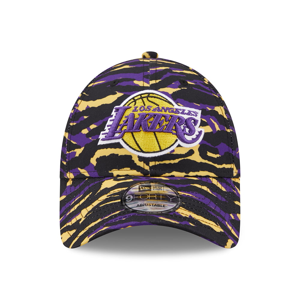 Gorra de béisbol 9FORTY NBA AOP Camo Print L.A. Lakers de New Era - Morado