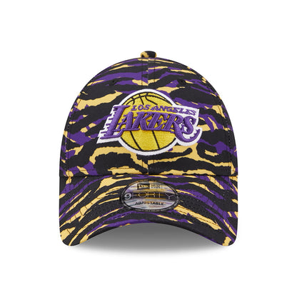 Gorra de béisbol 9FORTY NBA AOP Camo Print L.A. Lakers de New Era - Morado