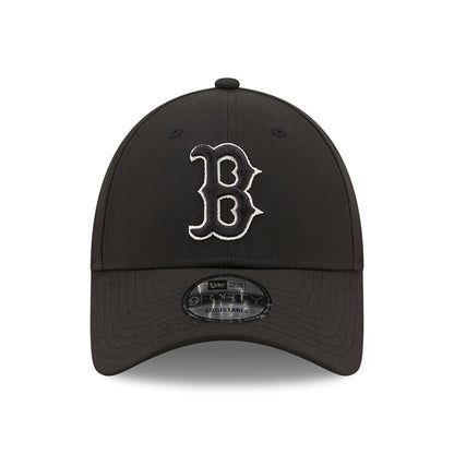 Gorra de béisbol 9FORTY MLB Metallic Outline Boston Red Sox de New Era - Negro-Plateado