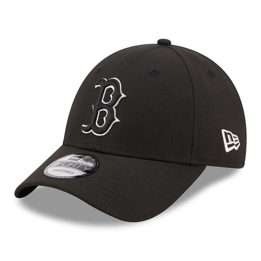 Gorra de béisbol 9FORTY MLB Metallic Outline Boston Red Sox de New Era - Negro-Plateado