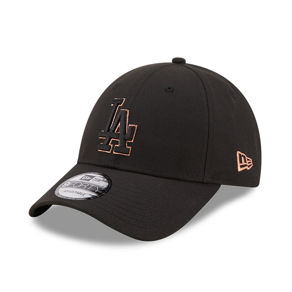 Gorra de béisbol 9FORTY MLB Metallic Outline L.A. Dodgers de New Era - Negro-Oro Rosa