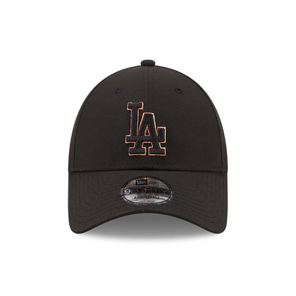 Gorra de béisbol 9FORTY MLB Metallic Outline L.A. Dodgers de New Era - Negro-Oro Rosa