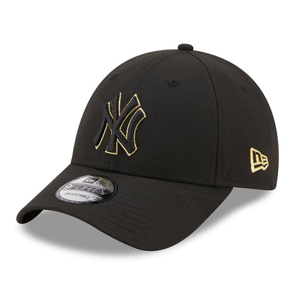 Gorra de béisbol 9FORTY MLB Metallic Outline New York Yankees de New Era - Negro-Dorado