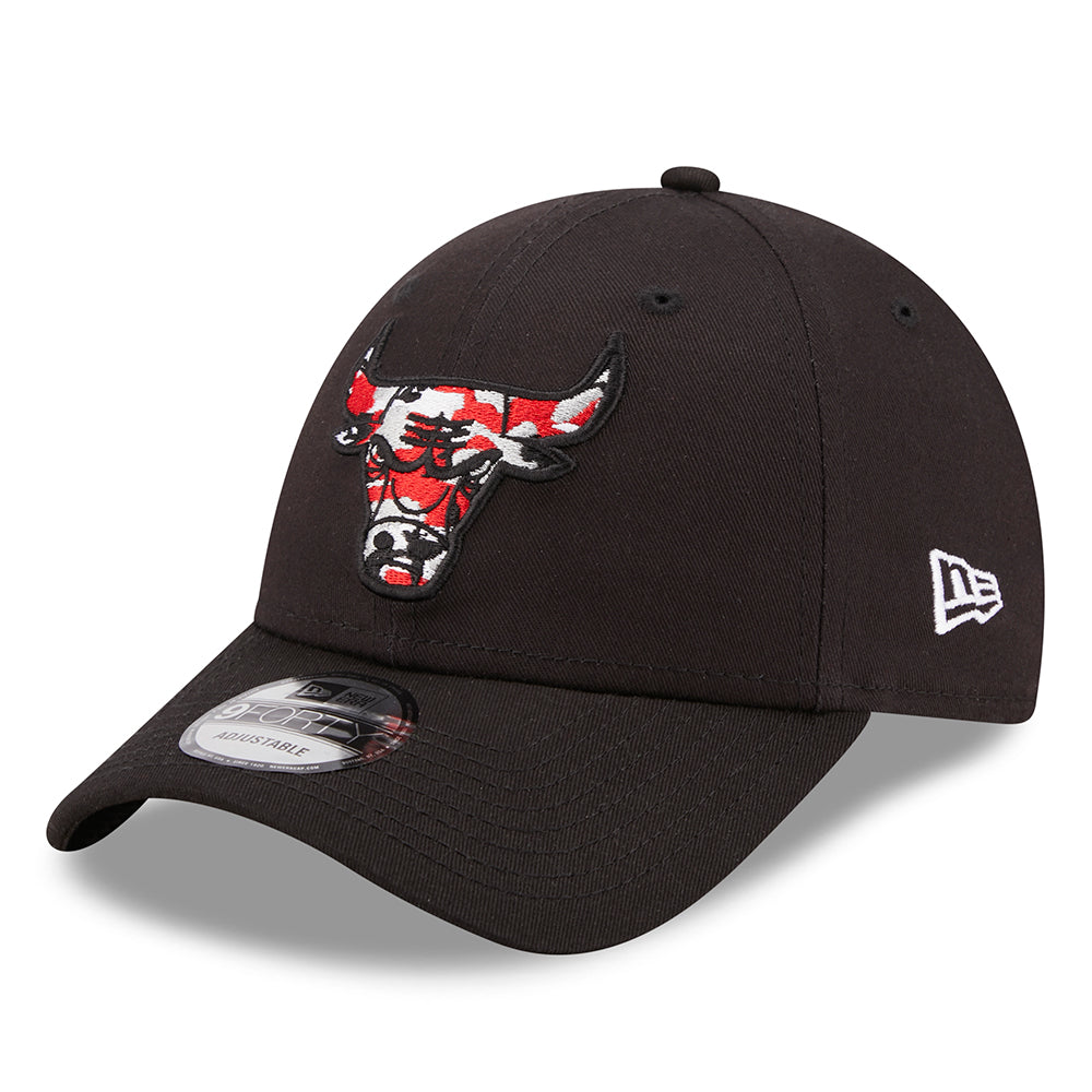 Gorra de béisbol 9FORTY NBA Wild Camo Chicago Bulls de New Era - Negro