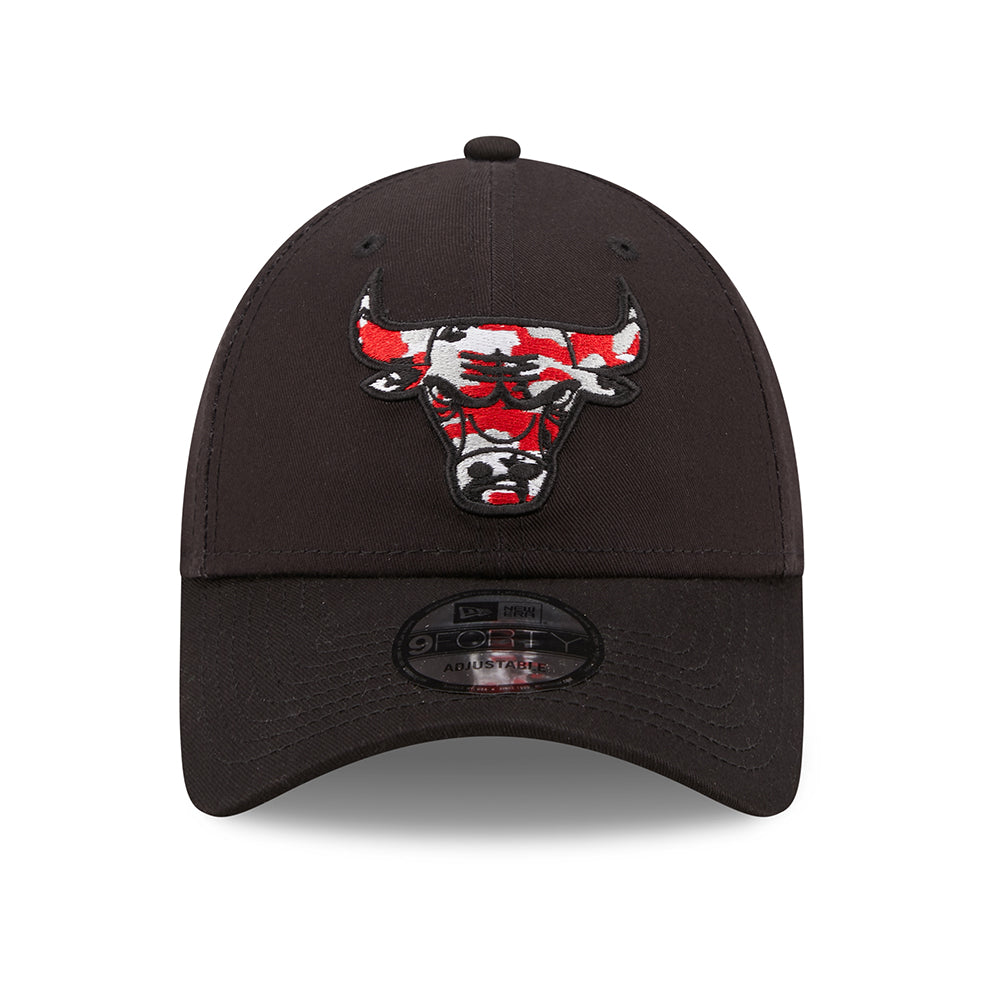 Gorra de béisbol 9FORTY NBA Wild Camo Chicago Bulls de New Era - Negro
