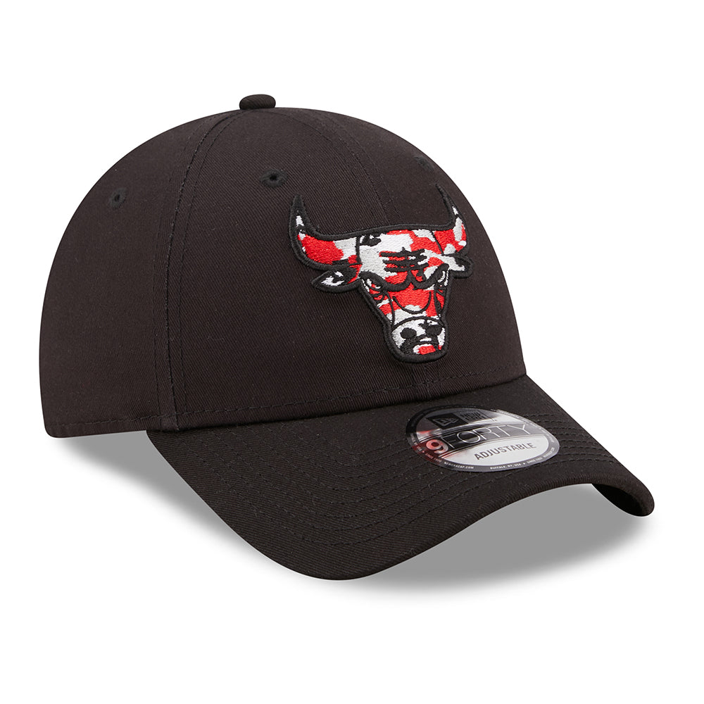 Gorra de béisbol 9FORTY NBA Wild Camo Chicago Bulls de New Era - Negro