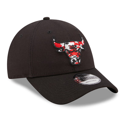 Gorra de béisbol 9FORTY NBA Wild Camo Chicago Bulls de New Era - Negro