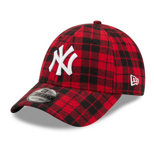 Gorra de béisbol 9FORTY MLB Check New York Yankees de New Era - Negro-Rojo