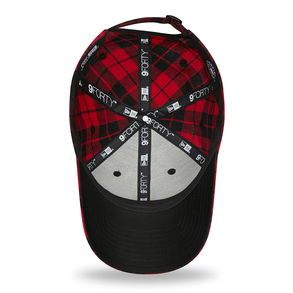 Gorra de béisbol 9FORTY MLB Check New York Yankees de New Era - Negro-Rojo