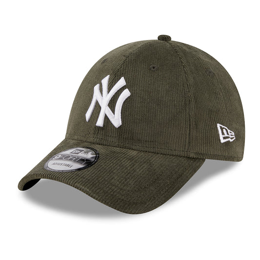 Gorra de béisbol 9FORTY MLB Cord Fabric New York Yankees de New Era - Verde Oliva