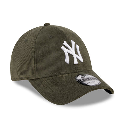 Gorra de béisbol 9FORTY MLB Cord Fabric New York Yankees de New Era - Verde Oliva