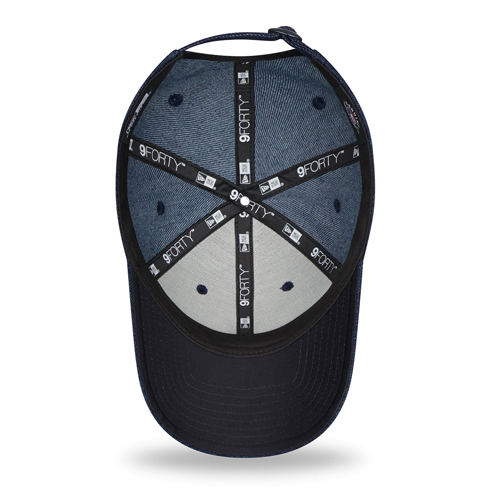 Gorra de béisbol 9FORTY MLB Denim New York Yankees de New Era - Azul Marino