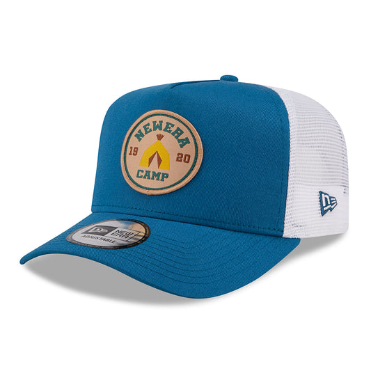 Gorra Trucker NE Camp Patch A-Frame de New Era - Verde Azulado