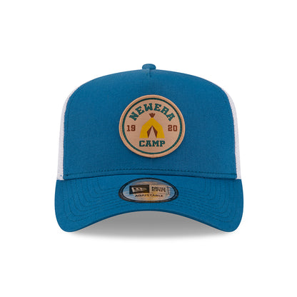 Gorra Trucker NE Camp Patch A-Frame de New Era - Verde Azulado