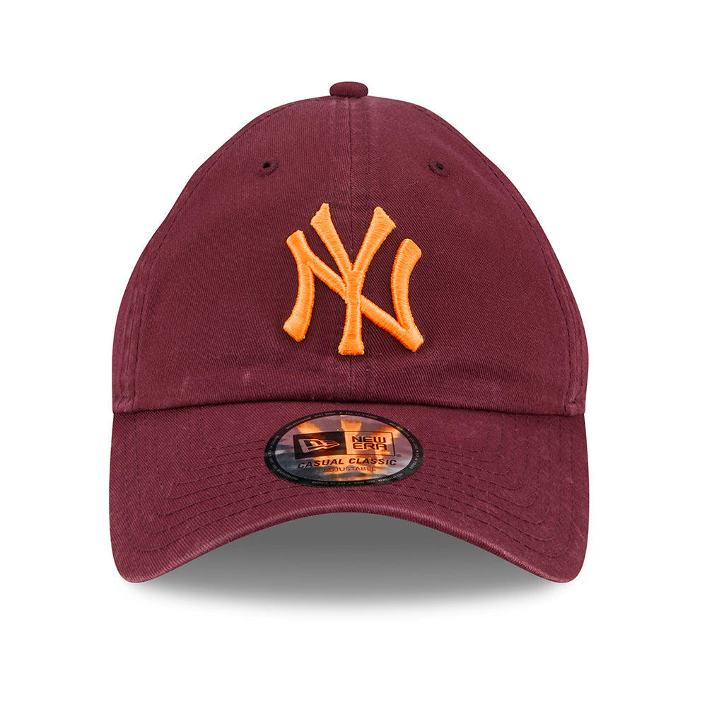 Gorra de béisbol 9TWENTY MLB League Casual New York Yankees de New Era - Granate Lavado