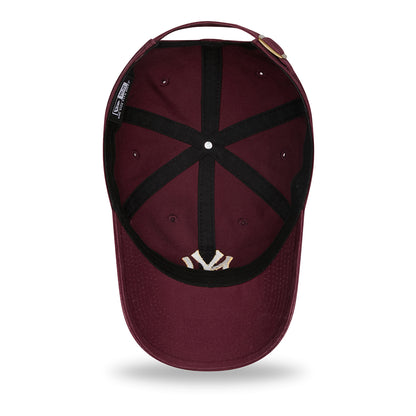 Gorra de béisbol 9TWENTY MLB League Casual New York Yankees de New Era - Granate Lavado