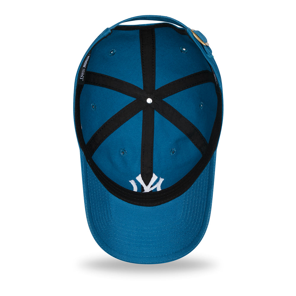 Gorra de béisbol 9TWENTY MLB League Casual New York Yankees de New Era - Verde Azulado Lavado