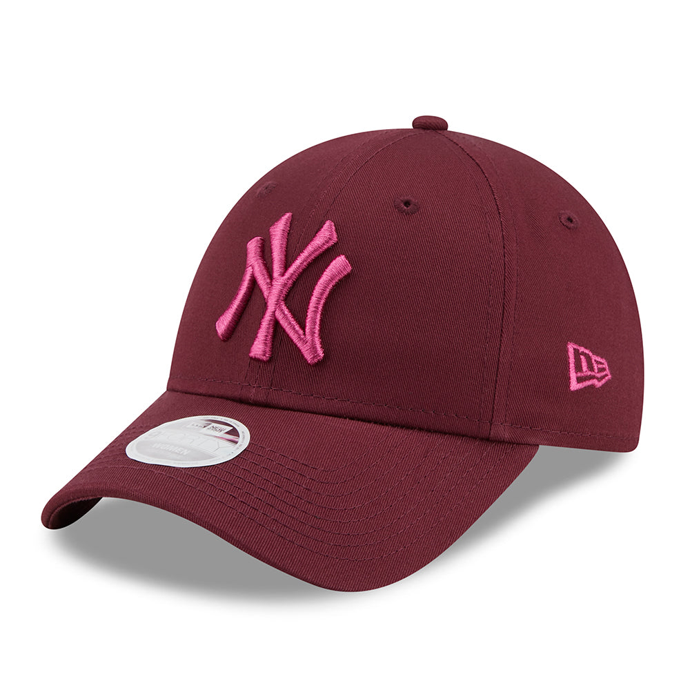 Gorra de béisbol mujeres 9FORTY MLB League Essential New York Yankees de New Era - Granate-Rosa