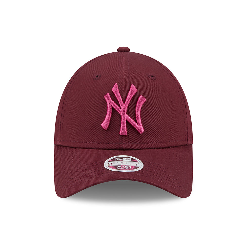 Gorra de béisbol mujeres 9FORTY MLB League Essential New York Yankees de New Era - Granate-Rosa