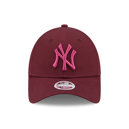 Gorra de béisbol mujeres 9FORTY MLB League Essential New York Yankees de New Era - Granate-Rosa