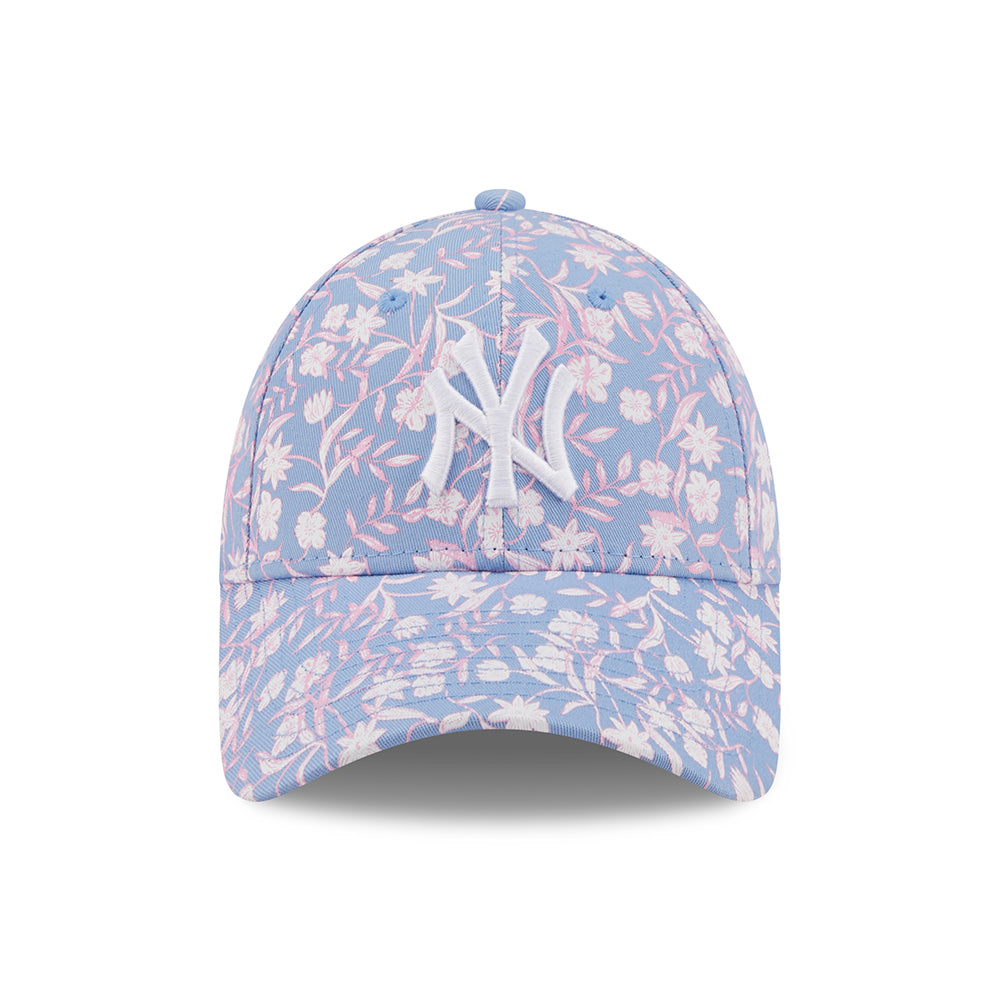Gorra de béisbol mujeres 9FORTY MLB Floral New York Yankees de New Era - Azul Claro