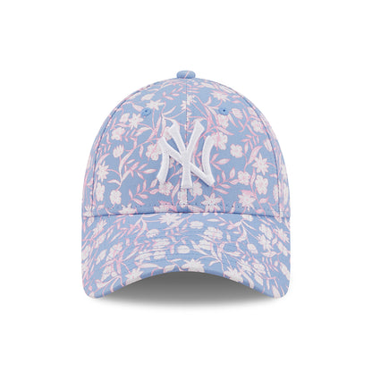 Gorra de béisbol mujeres 9FORTY MLB Floral New York Yankees de New Era - Azul Claro