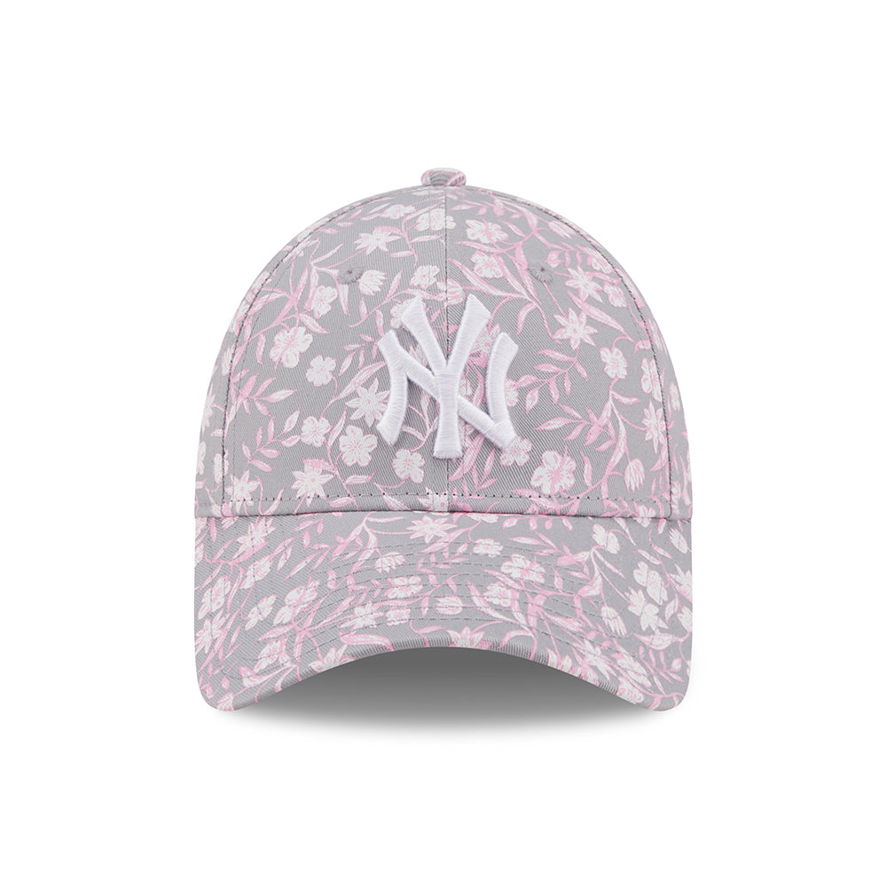 Gorra de béisbol mujeres 9FORTY MLB Floral New York Yankees de New Era - Gris Claro
