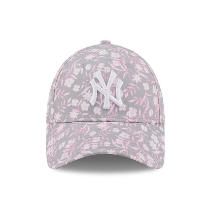 Gorra de béisbol mujeres 9FORTY MLB Floral New York Yankees de New Era - Gris Claro